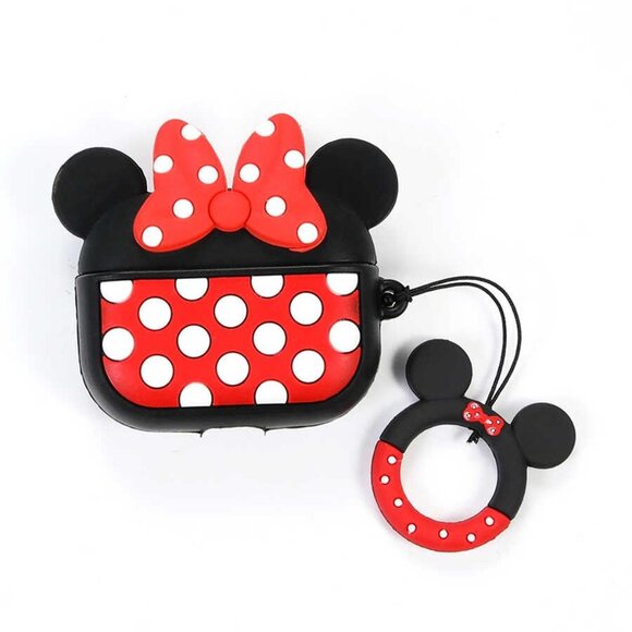 Disney Minnie Mouse AirPods Pro Case –Fits 1st/2nd Gen, Silicone Cover + Keyring - Picture 6 of 7